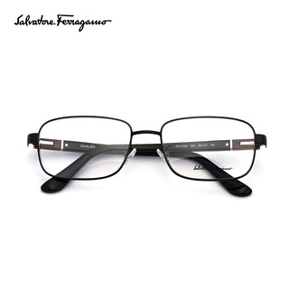 Salvatore Ferragamo 菲拉格慕 金属框架眼镜SF2153K 001 + 依视路1.552 钻晶A3非球面树脂镜片