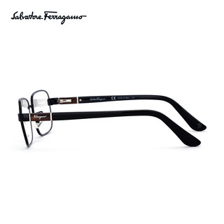 Salvatore Ferragamo 菲拉格慕 金属框架眼镜SF2153K 001 + 依视路1.552 钻晶A3非球面树脂镜片