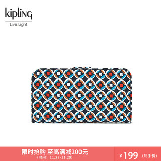 Kipling 凯浦林 K70417 女士手拿包 多彩地中海印花