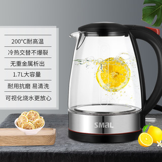 SMAL 西摩 WK-0810C 玻璃电热水壶 1.7L