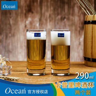 Ocean 无铅水晶玻璃啤酒杯 卡普里 2个装 290ml