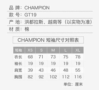 Champion GT19 男士短袖T恤 