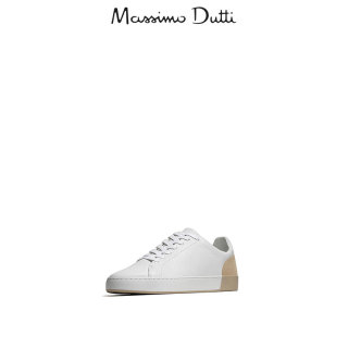 Massimo Dutti 12106022001 男士拼接真皮运动鞋