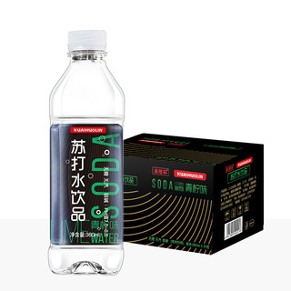 快活林 苏打水饮料  碱性无糖无汽 青柠味 360ml*24瓶