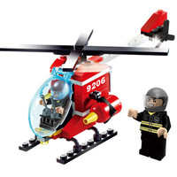 GUDI 古迪 9206 消防直升机 积木玩具