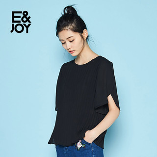 E&joy 8E081405495 短袖雪纺衬衫