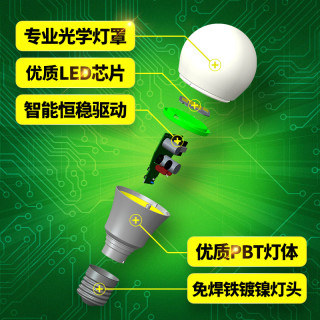 OPPLE 欧普照明 LED灯泡 E27 白色 3W