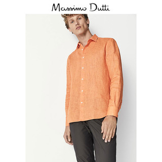  Massimo Dutti  00161478615 男士修身亚麻衬衫