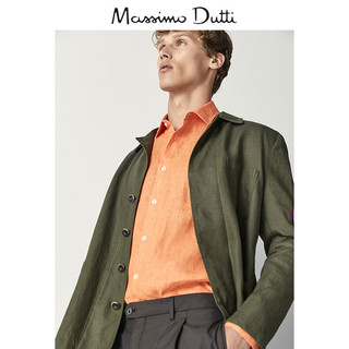  Massimo Dutti  00161478615 男士修身亚麻衬衫