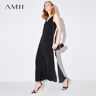 Amii 11782909 吊带撞色拼接连衣裙