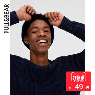 PULL&BEAR 05559510 男士麻花针织衫 