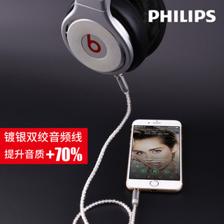 PHILIPS 飞利浦 镀银车载音频线