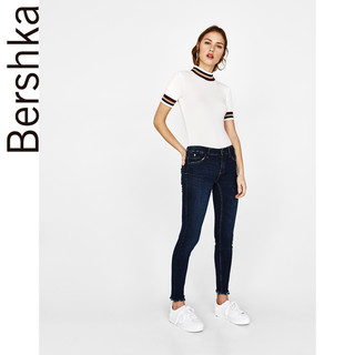 Bershka 巴适卡 00166111401 女士低腰紧身牛仔裤