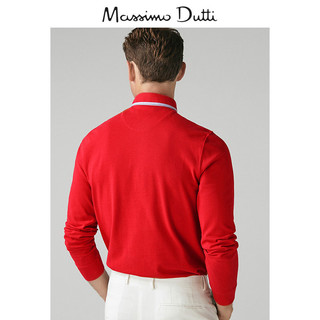 Massimo Dutti 00701299964 男士撞色长袖POLO衫