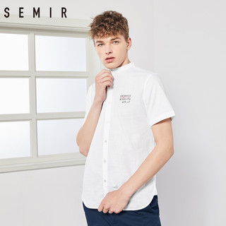 Semir 森马 13-047041290 男士立领短袖衬衫