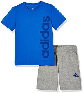 adidas Kids 阿迪达斯 男童短袖短裤套装