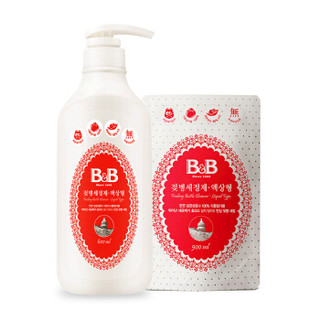 B&B 保宁 奶瓶清洁剂 液体型600ml +液体补充装500ml