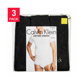 CALVIN KLEIN 卡尔文·克莱 男士V领短袖T恤  3件装