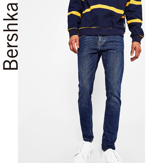 Bershka 00267534428 蓝色休闲牛仔裤