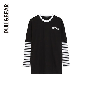 PULL&BEAR 05241702 男士拼接T恤