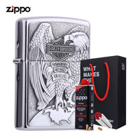 Zippo 之宝 200HD.H231TZ 哈雷铁鹰章套装 (火机+小油133ml+火石6粒装)