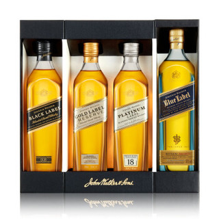 JOHNNIE WALKER 尊尼获加 收藏系列调配型威士忌洋酒礼盒 200ml*4瓶+凑单品