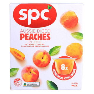 SPC 桃块果汁水果杯  120g*8