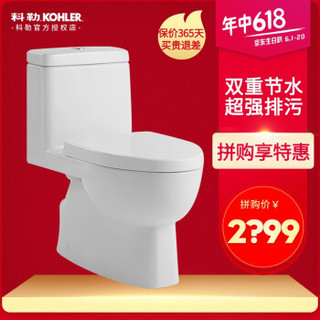 KOHLER 科勒  K-19111T/19112T 瑞雅五级旋风连体座便器