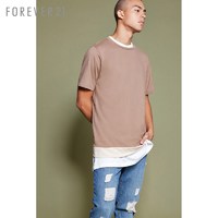 FOREVER 21 男士撞色短袖T恤