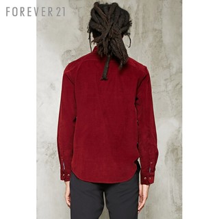 FOREVER 21 00236237 男士灯芯绒长袖衬衫