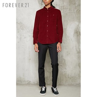 FOREVER 21 00236237 男士灯芯绒长袖衬衫