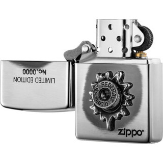 ZIPPO 之宝 ZBT-3-180b 守护安东尼 氧化镜面镀银 打火机 银色