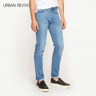 URBAN REVIVO MF21SBKN2002 男士磨白牛仔裤