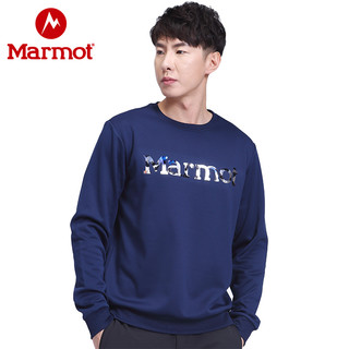 Marmot/土拨鼠2020春季新款男女中性户外保暖透气圆领休闲卫衣 *2件