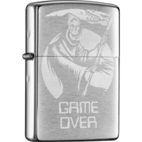 Zippo 之宝 死神的宣判 拉丝镀铬 29696 打火机