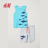 H&M 男童 休闲运动背心短裤2件套