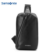 Samsonite 新秀丽 胸包男士时尚斜挎包休闲简约软牛皮腰包 TK9*09002