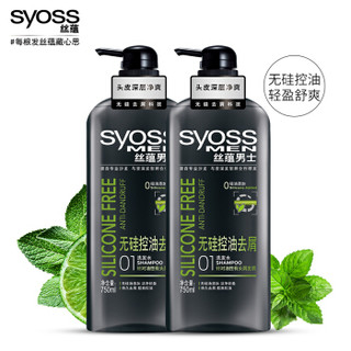 syoss 丝蕴 控油去屑 男士洗发露 750ml 2瓶