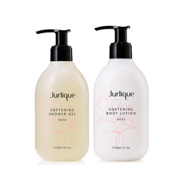 Jurlique 茱莉蔻 玫瑰柔肤身体护理套装 沐浴露300ml+身体乳300ml