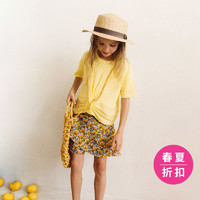  ZARA 06208605300 女童结饰T恤 黄色
