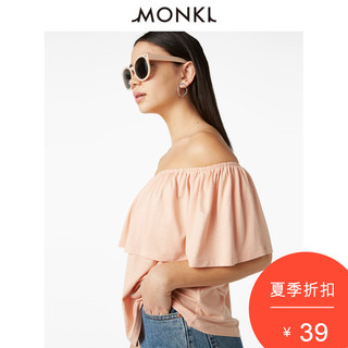 MONKI 0506004 一字领露肩女式T恤