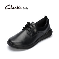 Clarks 其乐 男童牛皮英伦小黑鞋