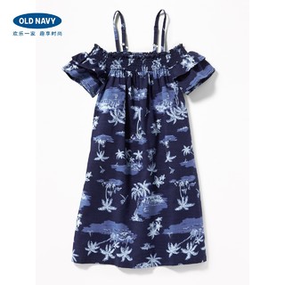 OLD NAVY 老海军 220934 儿童一字领宽摆连衣裙