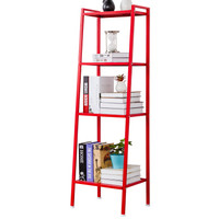心家宜 德托尔 四层书架置物架 中国红 40*35*147CM 