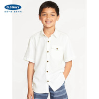 Old Navy 男童 亚麻混纺短袖衬衫 