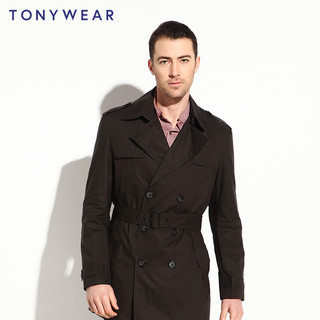 TONYWEAR 男士双排扣风衣外套