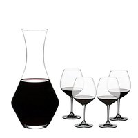 RIEDEL 礼铎 Accanto系列 黑皮诺红酒杯 4只+ 梅洛型醒酒器1只