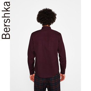 Bershka 巴适卡 06031880122 男士府绸长袖衬衫 