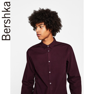 Bershka 巴适卡 06031880122 男士府绸长袖衬衫 