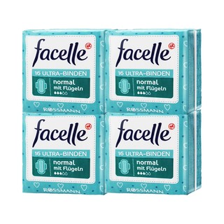 Facelle 菲丝乐 丝滑超薄日用卫生巾3滴 230mm*16片 *4包